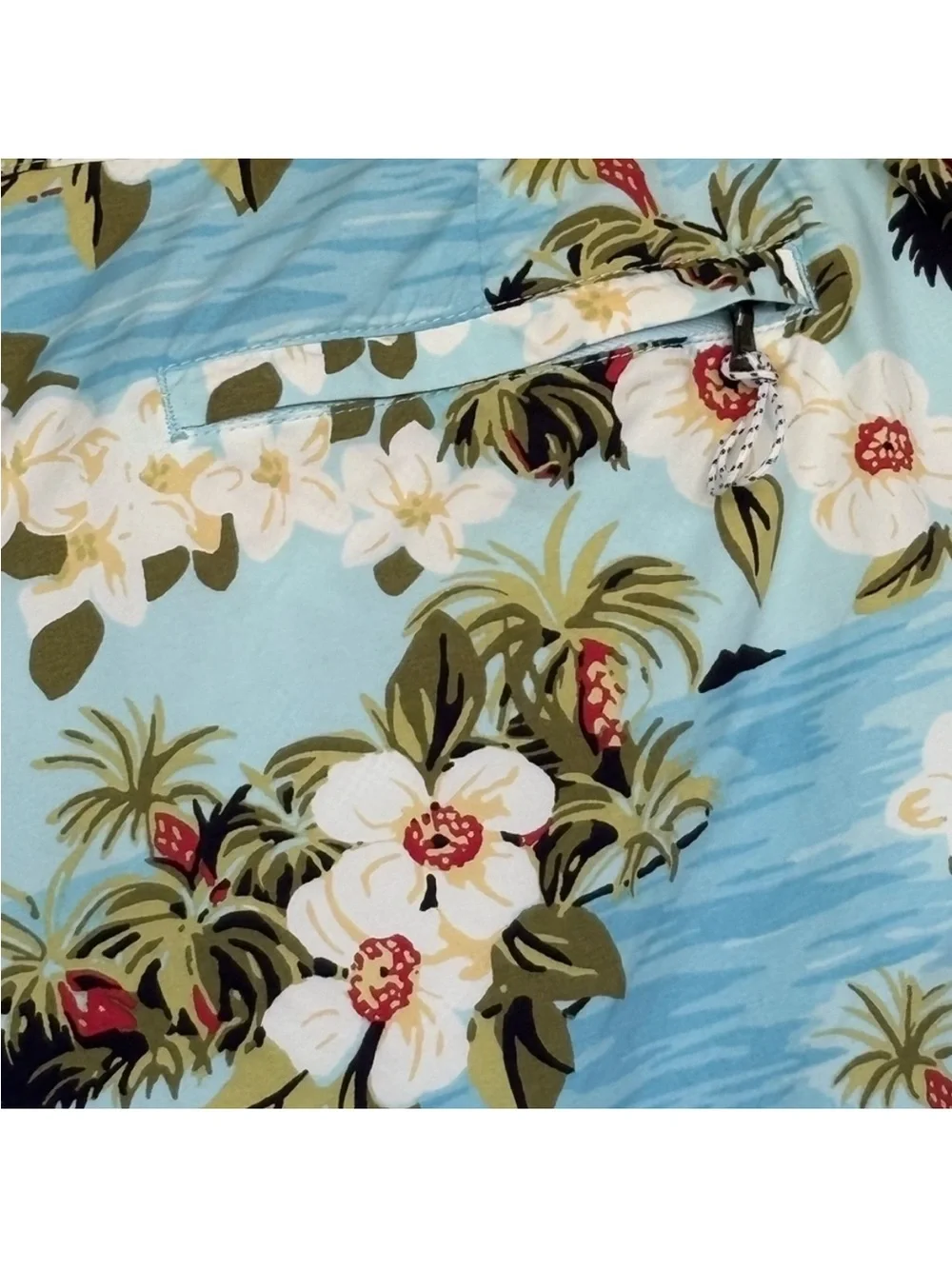 J. Crew Tropical Floral Print Zip Up Swim Trunks Size 36